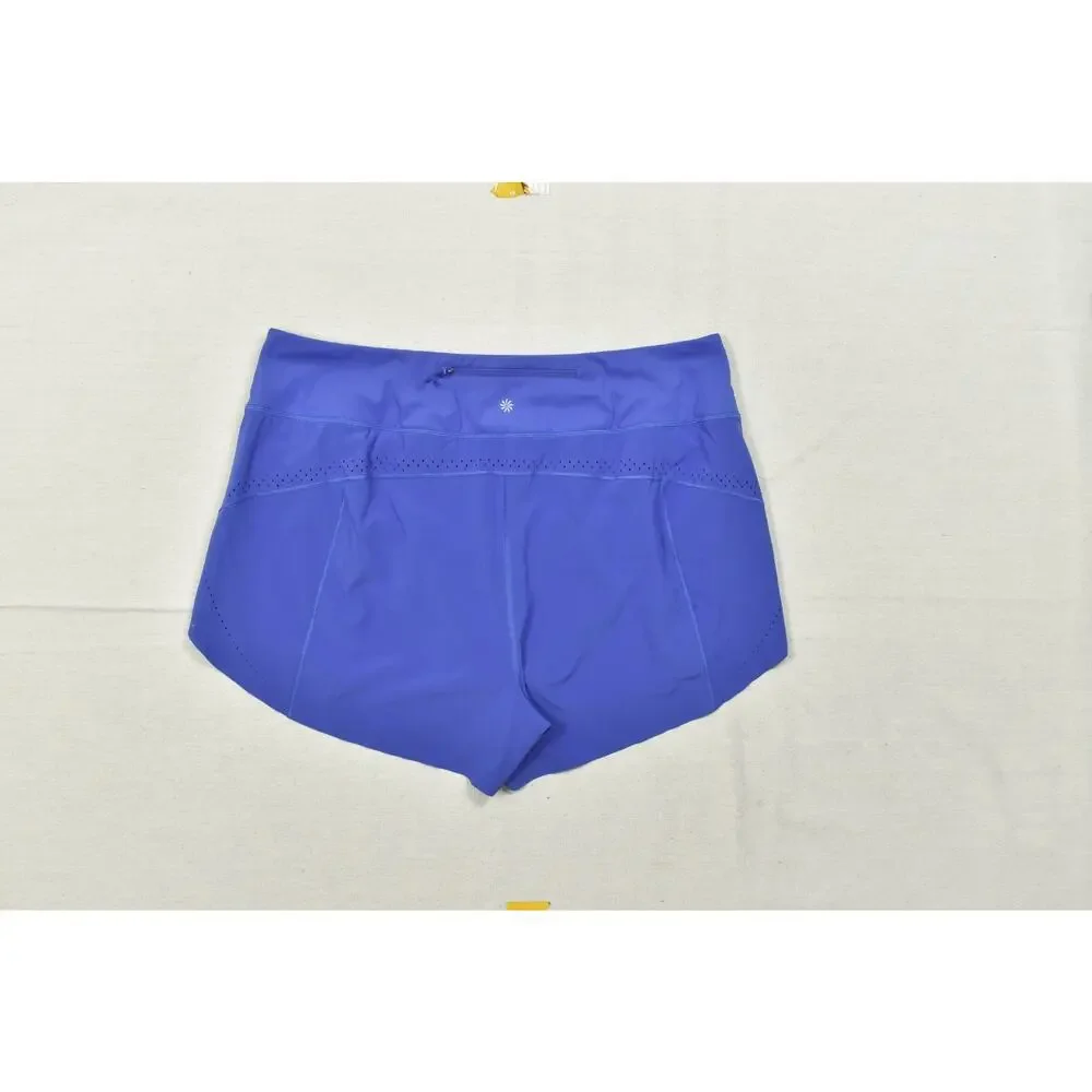 Athleta Women's Allyson Felix Mesh Racer Run Short 2.0 Blue Purple 2X Plus